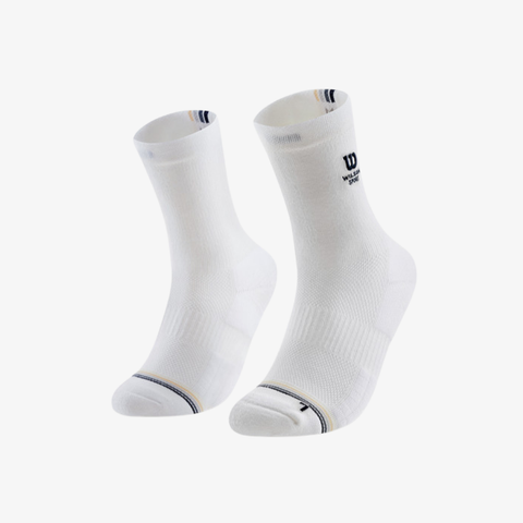 Tất Thể Thao Wilson U Tour Performance Crew Sock Bright White WU00086W001001