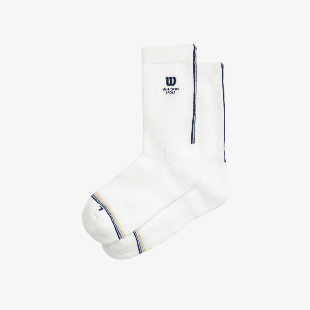 Tất Thể Thao Wilson U Tour Performance Crew Sock Bright White WU00086W001001
