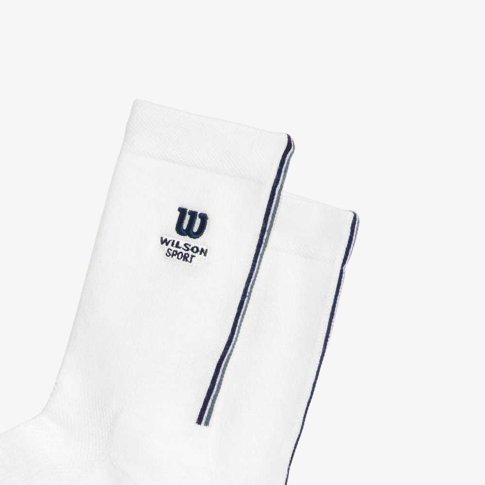 Tất Thể Thao Wilson U Tour Performance Crew Sock Bright White WU00086W001001
