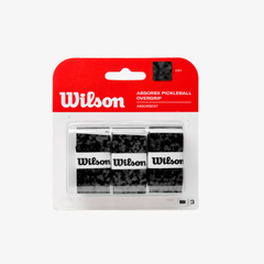 Quấn Cán Vợt Pickleball Wilson Absorbx Overgrip Pickleball 3 Pack Black WR8911002001