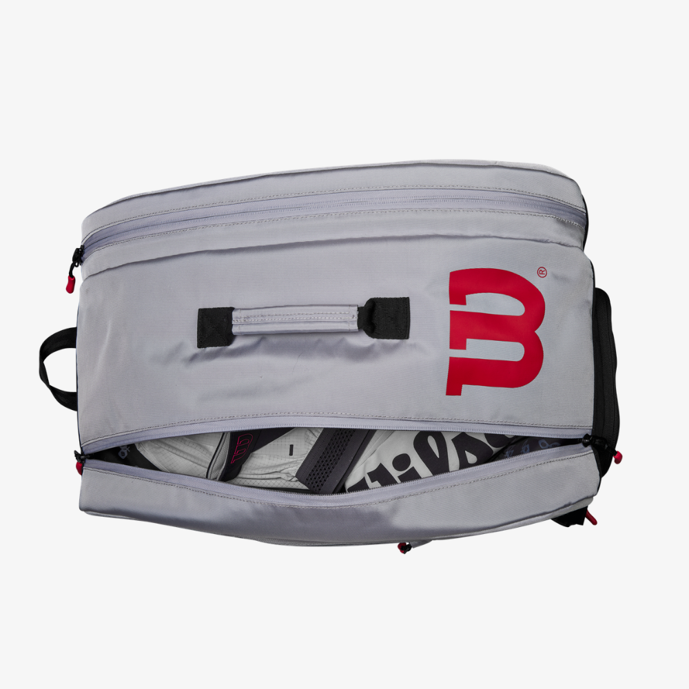 Túi Đựng Vợt Pickleball Wilson Super Tour Pickleball Bag Gray/Black/Red WR8905801001