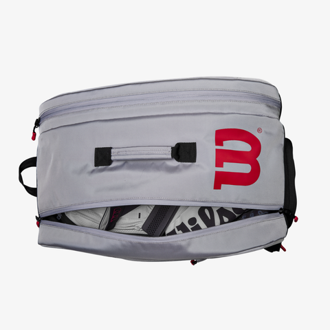 Túi Đựng Vợt Pickleball Wilson Super Tour Pickleball Bag Gray/Black/Red WR8905801001
