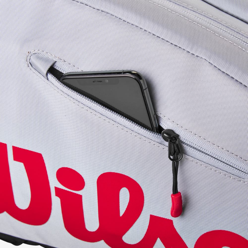 Túi Đựng Vợt Pickleball Wilson Super Tour Pickleball Bag Gray/Black/Red WR8905801001