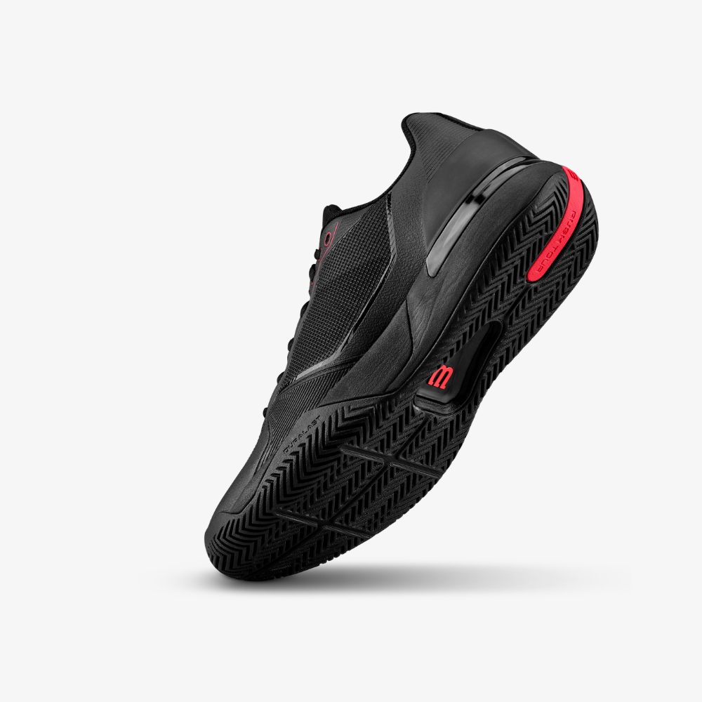Giày Tennis Nam Wilson Rush Tour 5 Men's Tennis Shoe Black /Wilson Red /Microchip WRS00963002