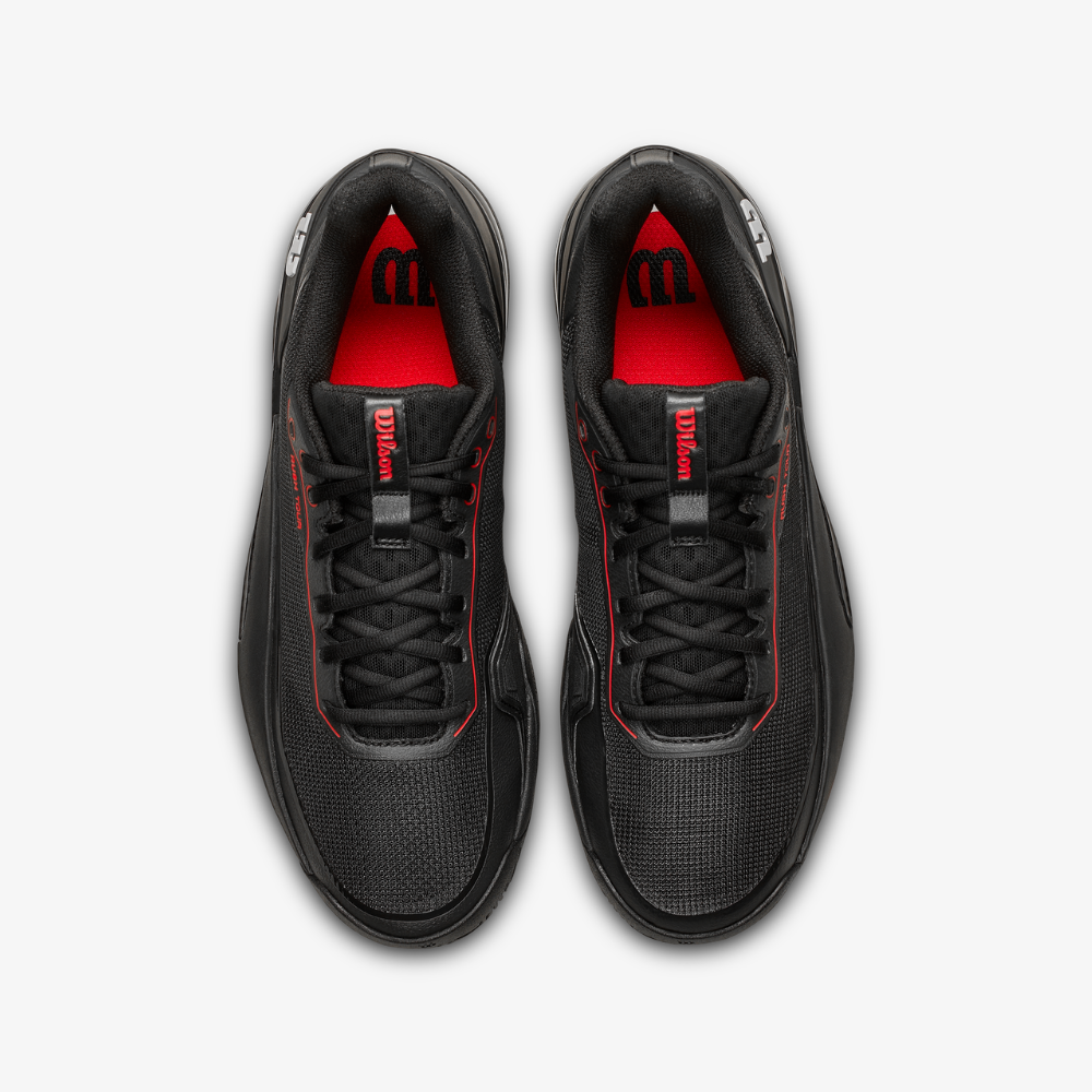 Giày Tennis Nam Wilson Rush Tour 5 Men's Tennis Shoe Black /Wilson Red /Microchip WRS00963002