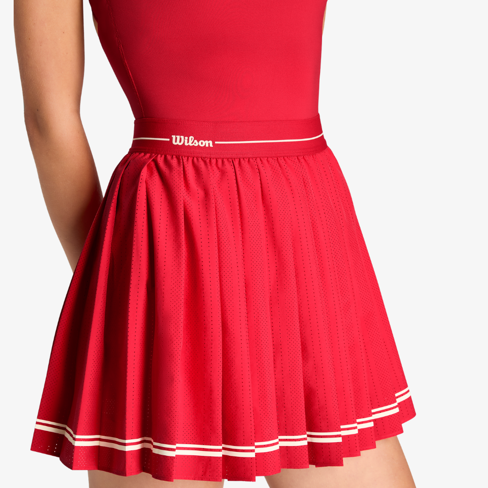 Váy Thể Thao Nữ Wilson Laser Cut Pleat Dress Varsity Red WE00080R044001