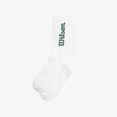 Tất Thể Thao Wilson Crew Logo Sock Bright White/Sycamore WU00017W028001