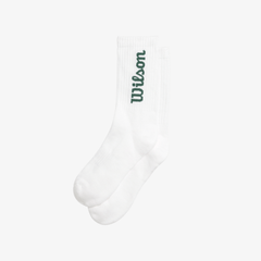 Tất Thể Thao Wilson Crew Logo Sock Bright White/Sycamore WU00017W028001