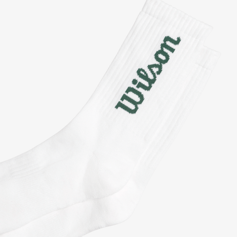 Tất Thể Thao Wilson Crew Logo Sock Bright White/Sycamore WU00017W028001