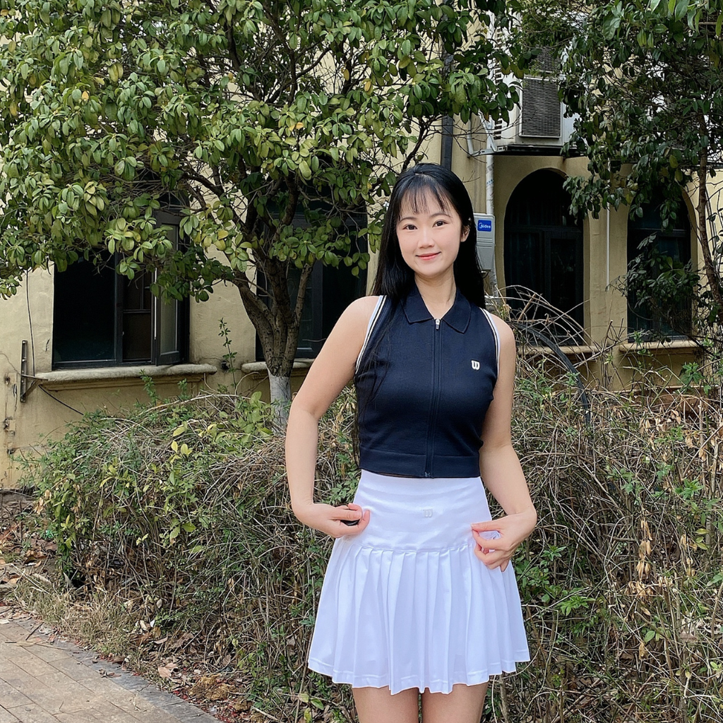 Áo Nữ Thể Thao Wilson Seamless Full-zip Tank Airy WW20051432BKA