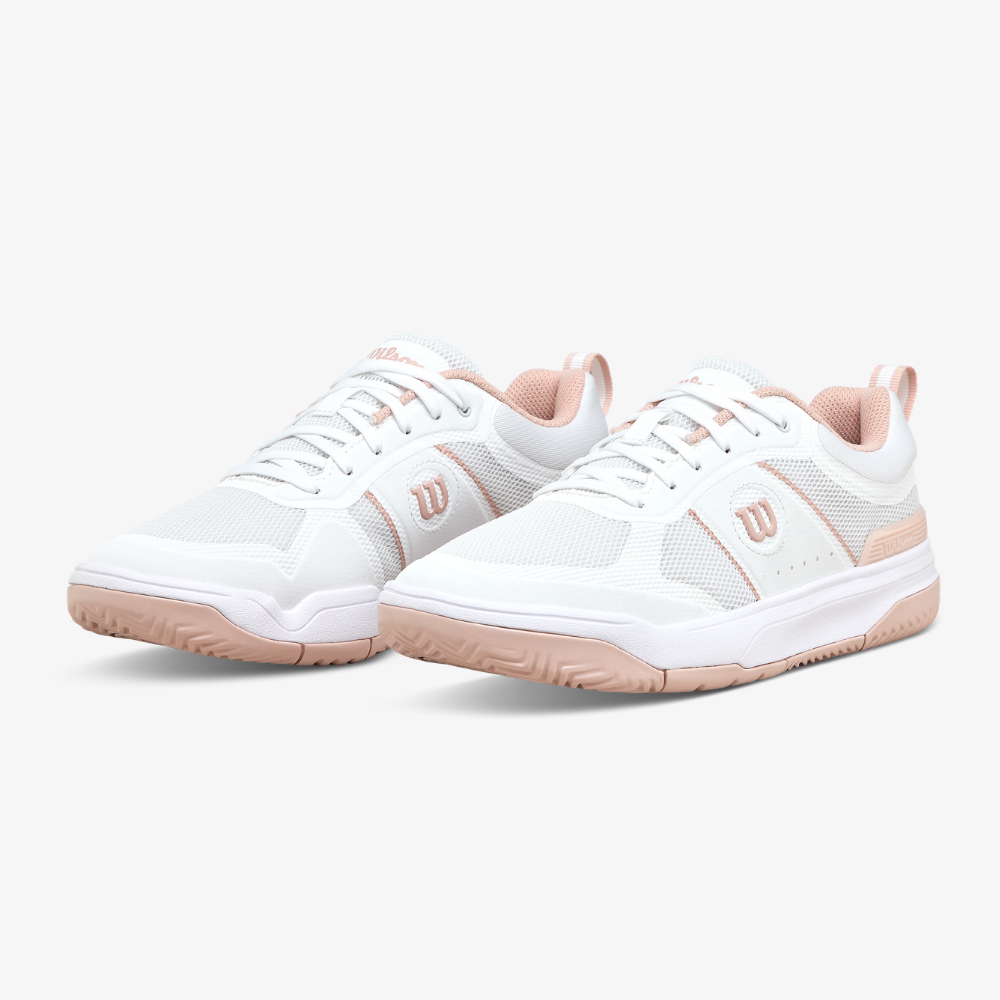 Giày Pickleball Thể Thao Nữ Wilson Pickle Pro Women's Pickleball Shoes White/White /Cameo Rose WRS334590U