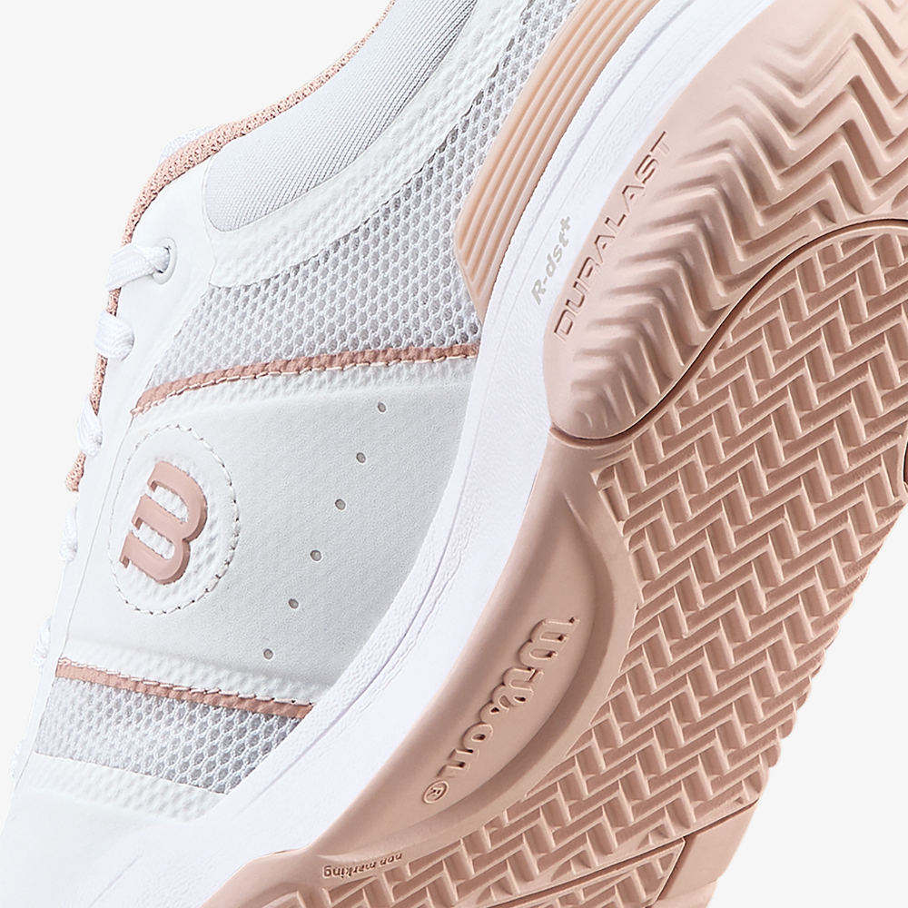 Giày Pickleball Thể Thao Nữ Wilson Pickle Pro Women's Pickleball Shoes White/White /Cameo Rose WRS334590U
