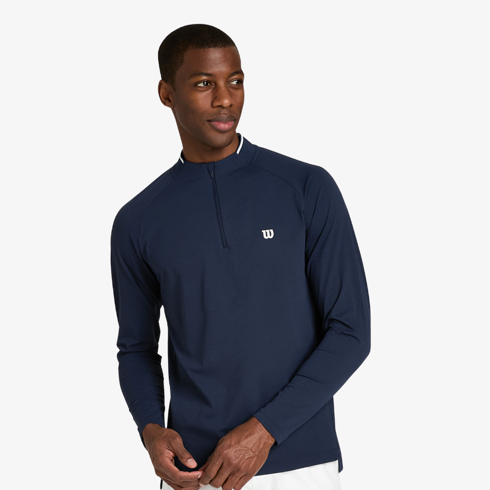 Áo Thun Nam Wilson Alley Half-Zip Long Sleeve Tee Classic Navy WM20071432DBC