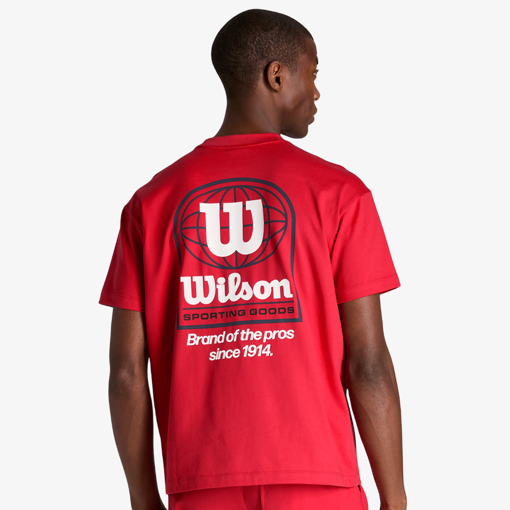 Áo Thun Nam Wilson Classic Cotton Graphic T-Shirt Varsity Red WN00016R044001