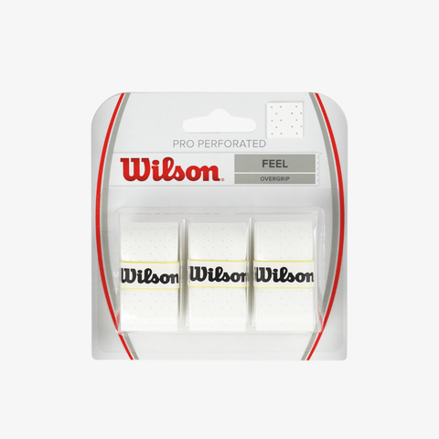 Quấn Cán Vợt Tennis Wilson Pro Overgrip Perforated White WRZ4005WH
