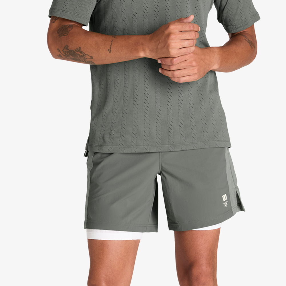 Quần Shorts Nam Wilson Men Classic Court 7in Grey WN00308E079001