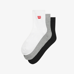 Set 3 Tất Thể Thao Wilson U Quater Top Sock 3 Pack WU00083511ZAA