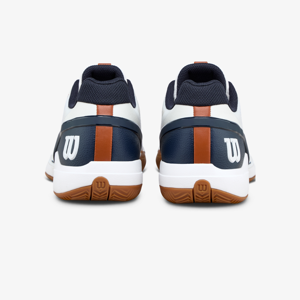 Giày Tennis Nam Wilson Rush Pro 5 Clay Men's Tennis Shoe White /Navy Blazer/Gum1a WRS338670U