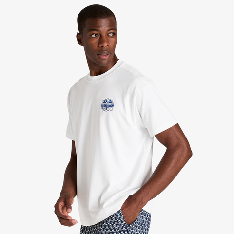 Áo Thun Nam Wilson Classic Cotton Graphic T-Shirt Bright White / Blue Quartz WN00016W001004