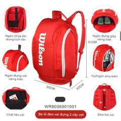 Balo Wilson Super Tour Red WR8036901001