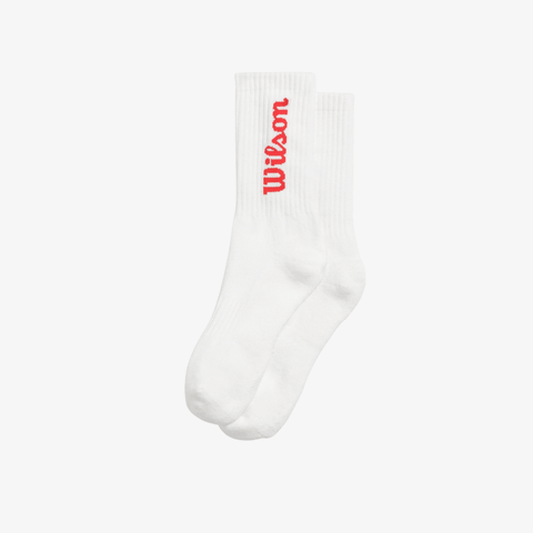 Tất Thể Thao Wilson Crew Logo Sock Bright White/Red WU00017411ZAA