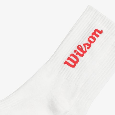 Tất Thể Thao Wilson Crew Logo Sock Bright White/Red WU00017411ZAA