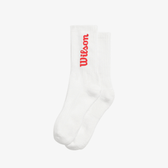 Tất Thể Thao Wilson Crew Logo Sock Bright White/Red WU00017411ZAA