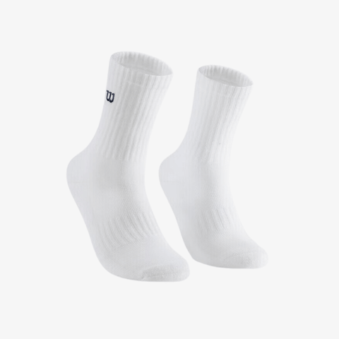 (Hàng đặt trước) Tất Thể Thao Wilson U Crew Logo Sock Bright White WU00126531WT1