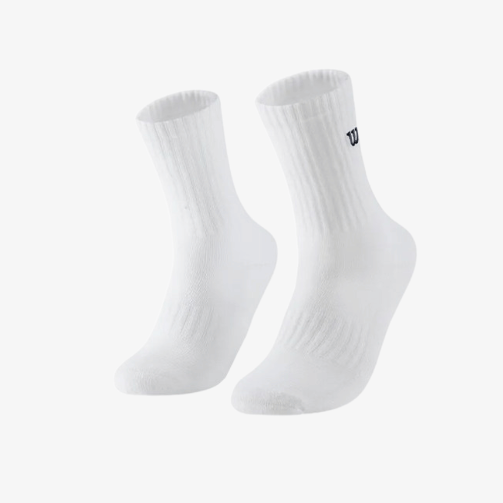 Tất Thể Thao Wilson U Crew Logo Sock Bright White WU00126531WT1