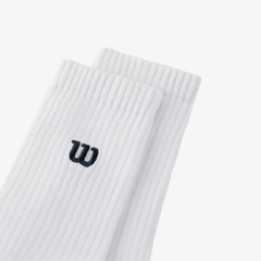 Tất Thể Thao Wilson U Crew Logo Sock Bright White WU00126531WT1