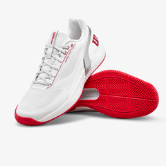 Giày Tennis Nam Wilson Rush Pro 5 CTC Men's Tennis Shoe Bright White /Wilson Red /Microchip WRS01048001