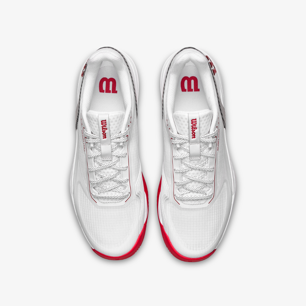 Giày Tennis Nam Wilson Rush Pro 5 CTC Men's Tennis Shoe Bright White /Wilson Red /Microchip WRS01048001