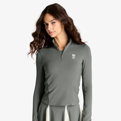 Áo Dài Tay Thể Thao Nữ Wilson Women Court 3 Half-Zip Jacket Castor WE00249E079001