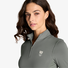 Áo Dài Tay Thể Thao Nữ Wilson Women Court 3 Half-Zip Jacket Castor WE00249E079001