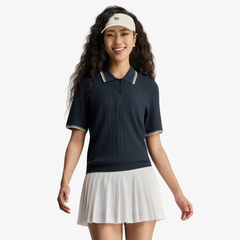 Áo Polo Thể Thao Nữ Wilson Women Addison Knit Polo - Pointell Polo Blue WE00362U001001