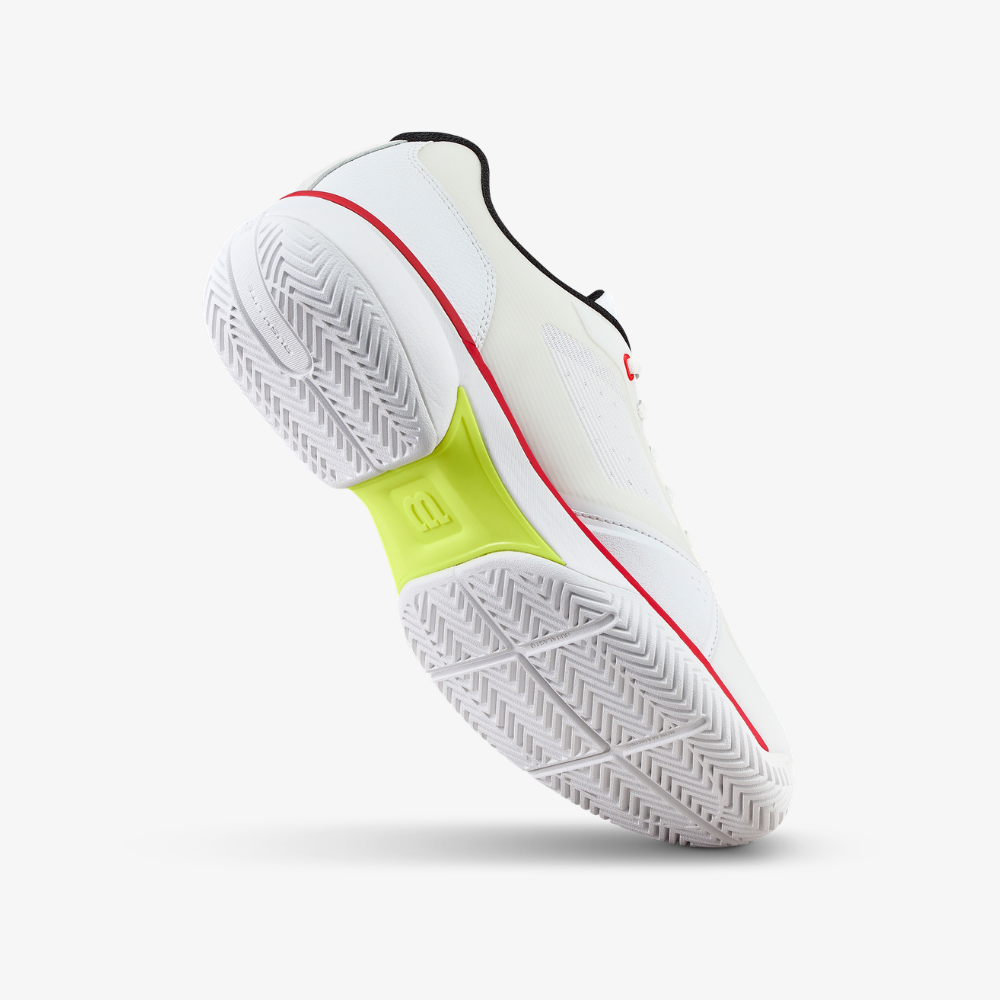 Giày Tennis Nam Wilson Rush Lite 5 Men's Tennis Shoes White/Black/ Infrared WRS336360U
