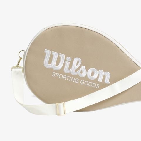 Vỏ Đựng Tennis Wilson Unisex Retro Racket Cover Tan WU00004T001001