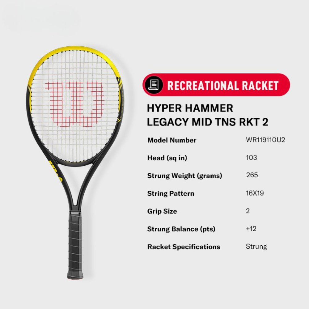 Vợt Tennis Wilson Hyper Hammer Legacy Mid Tennis Racket WR119110U2