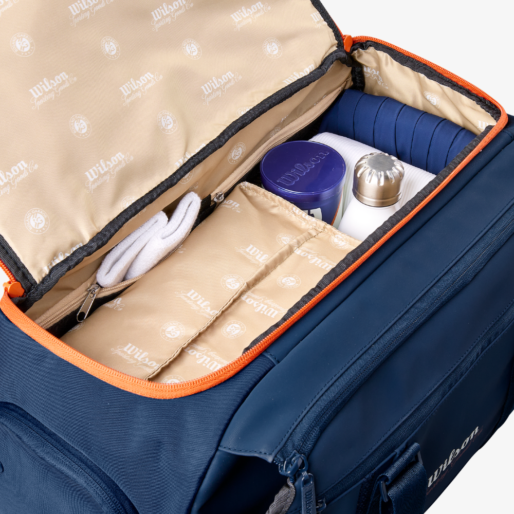 Túi đựng thể thao Wilson RG Roland Garros 2026 Sessionsoire Duffel Navy WR8053901001