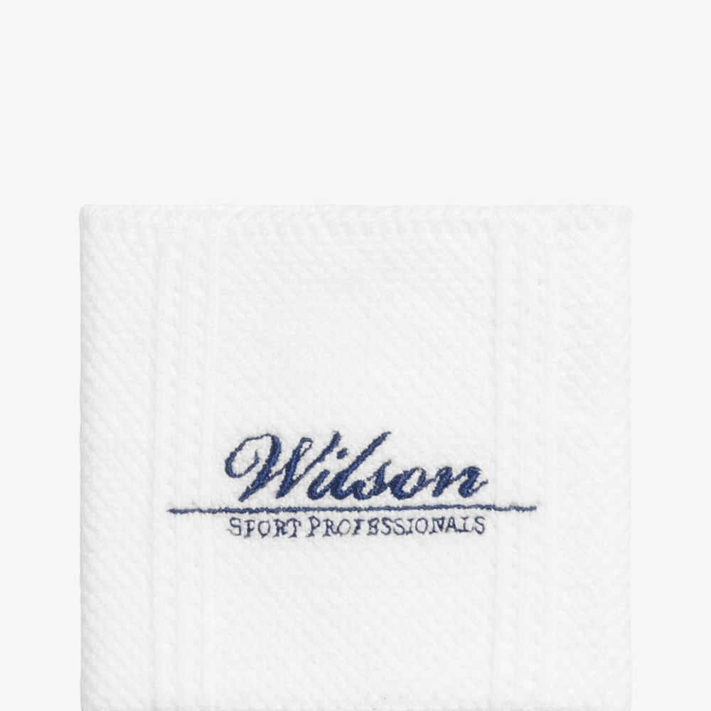 Băng Cổ Tay Wilson U Terry Logo Jacquard Wristband Bright White WA00023W001001