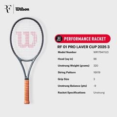Vợt Tennis Wilson RF 01 Pro Laver Cup 2025 WR179411U