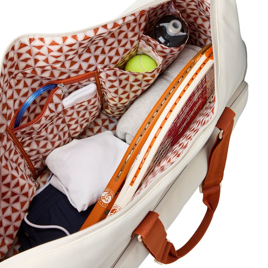 Túi Đựng Vợt Tennis Wilson Roland Garros 2025 Large Duffel Cream/Clay WR8042301001