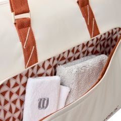 Túi Đựng Vợt Tennis Wilson Roland Garros 2025 Large Duffel Cream/Clay WR8042301001