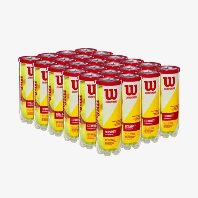 Set 12 Bóng Tennis Wilson Championship Extra Duty 3 Ball Can WRT100101