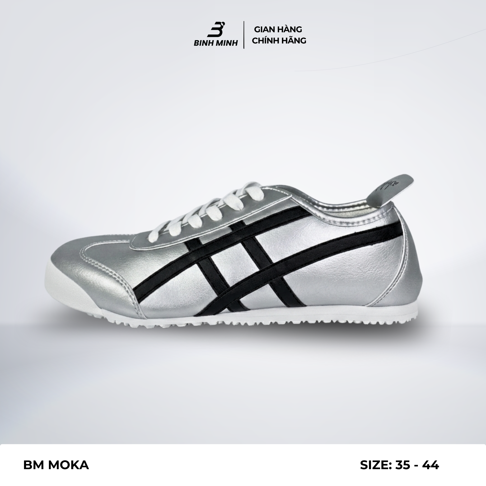  Siêu phẩm Sneakers BM Moka đế cao su chống trơn, công nghệ rubber bubble siêu êm 