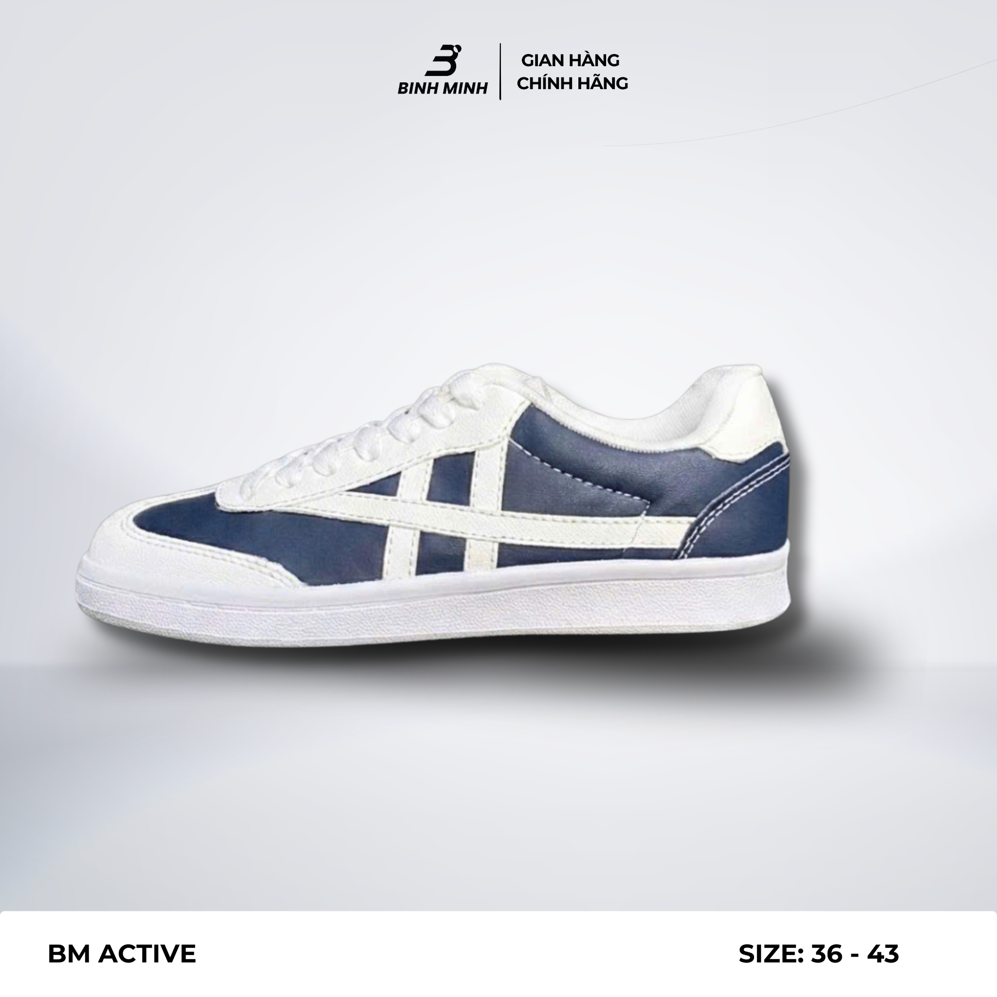  Giày Sneakers Daily nam nữ Active Xanh phối trắng - thiết kế trẻ trung dễ phối đồ 