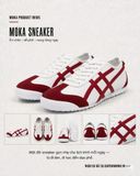  Giày Sneakers Nam Nữ BM Moka Trắng Đỏ – Giày Basic Dễ Phối Đồ, Êm Chân, Mang Hàng Ngày 