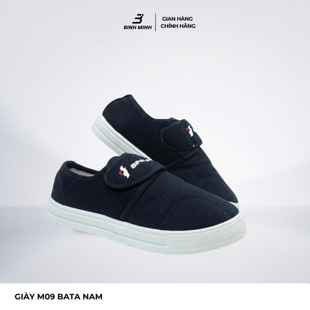  Giày M09 bata Nam Bình Minh. quai dán, giày lười 