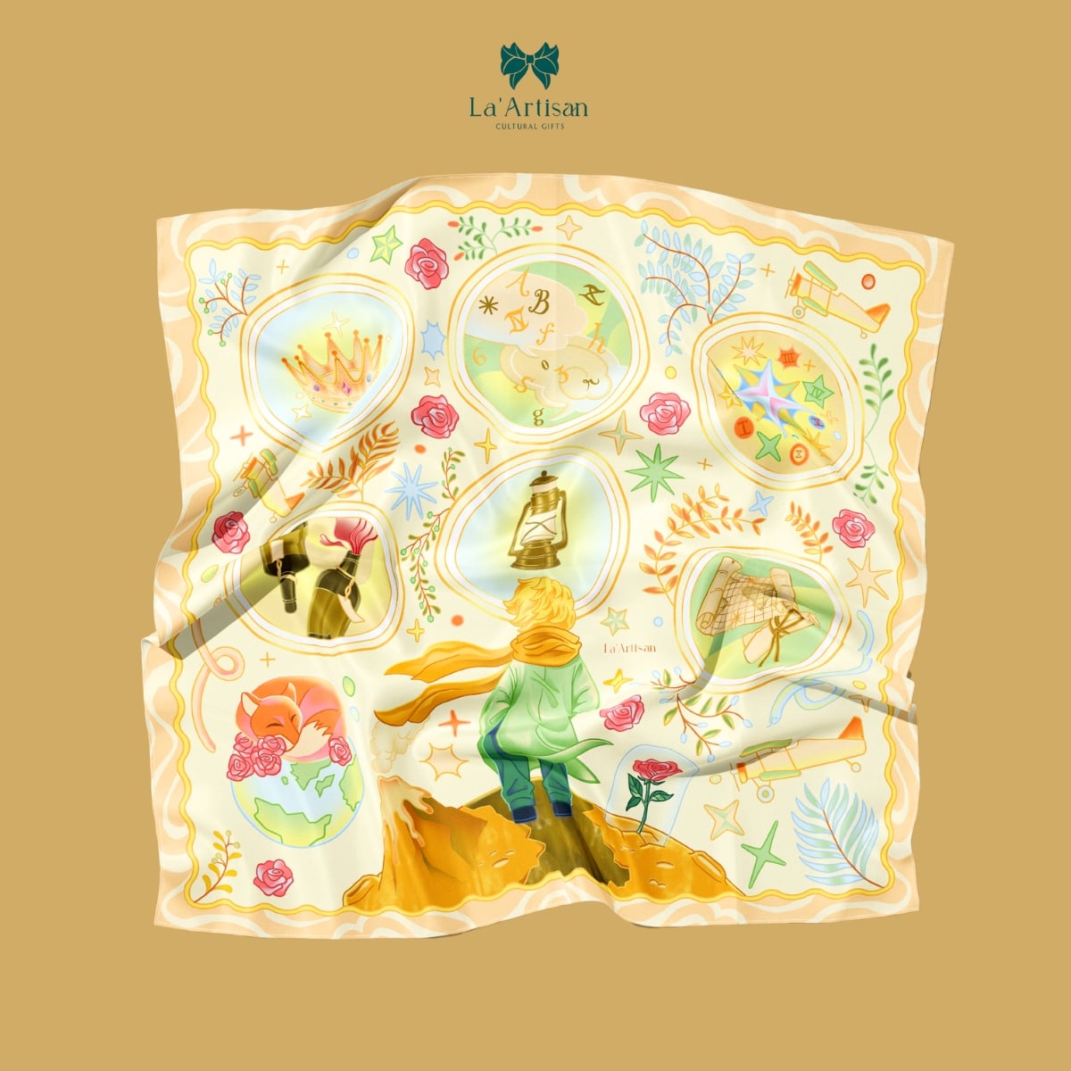 Khăn vuông họa tiết Hoàng Tử Bé