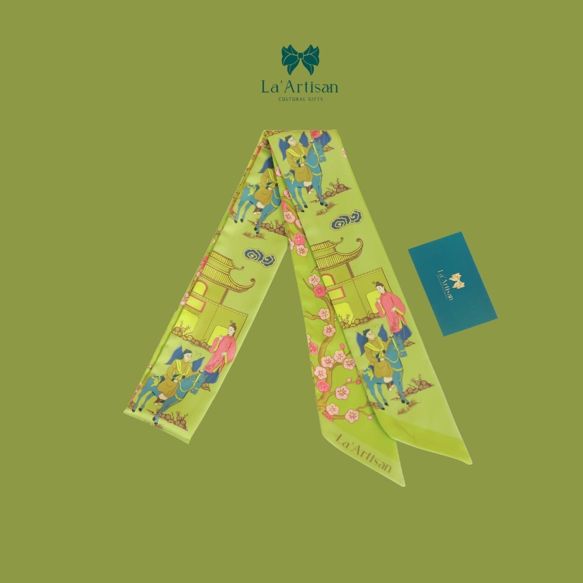 Khăn twilly hoạ tiết Ngọc Hân Công Chúa